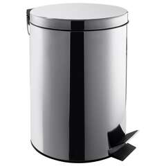  Урна мусорная с педалью nv 12 л хром nv-bin12l | Урны-пепельницы