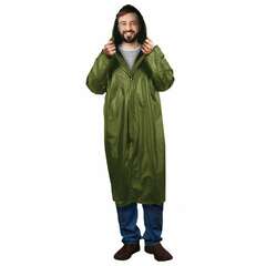  Дождевик-плащ хаки на кнопках виниловый сверхпрочный, размер 50-56, рост 170-185, грандмастер, 610937 | Непромокаемые плащи и куртки