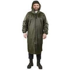  Дождевик-плащ хаки с карманами многоразовый на молнии, размер 56-58, рост 170-176, грандмастер, 610884 | Непромокаемые плащи и куртки