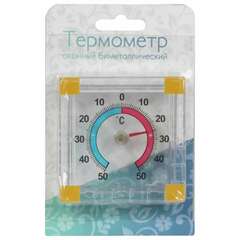  Термометр оконный биметаллический, крепление на липучку, диапазон от -50 до +50 °c, птз, тбб | Термометры, гигрометры, спиртометры