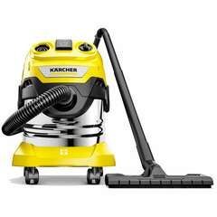  Пылесос хозяйственный karcher wd 4 ps, мусоросборник 20 л, мощность 1000 вт, желтый, 1.628-290.0 | Пылесосы промышленные
