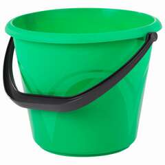  Ведро 6 л, без крышки, пластиковое, пищевое, с глянцевым узором, цвет зеленый, мерная шкала, laima, 603891 | Ведра хозяйственные