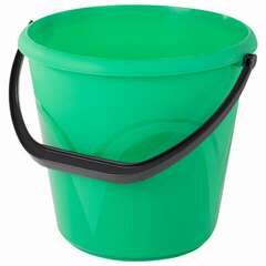  Ведро 10 л, без крышки, пластиковое, пищевое, с глянцевым узором, цвет зеленый, мерная шкала, laima, 603893 | Ведра хозяйственные