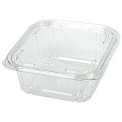  Одноразовый контейнер квадратный 1000 мл с крышкой юп-рксп, комплект 300 шт., прозрачный пэт, юупм6015 | Контейнеры одноразовые