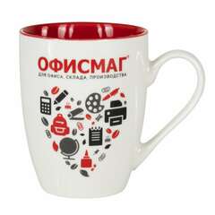  Кружка офисмаг, 340 мл, керамика, белая, 608371 | Кружки
