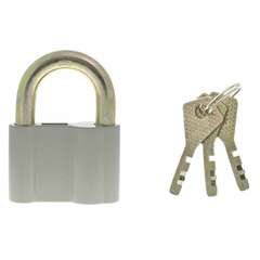  Замок навесной, ширина 80 мм, цинковый сплав, дужка d-14 мм, финский, 3 ключа, сибртех, зн2-26, 91628 | Замки навесные