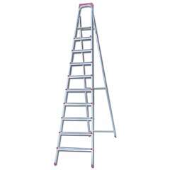  Стремянка стальная 10 ступеней, верхняя площадка 2,26 м, до 150 кг, облегченная, вес 13 кг, ufuk, ту 24/krm610 | Лестницы и стремянки