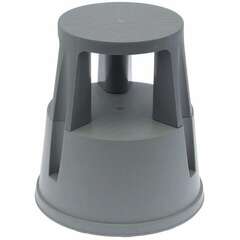  Стремянка-табурет передвижная, 2 ступени, на колесах (под нагрузкой статична), 43 см, пластик, до 150 кг, 640104 | Лестницы и стремянки