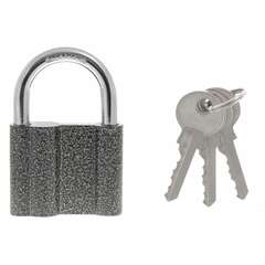  Замок навесной, ширина 70 мм, чугун, дужка d-10 мм, английский, 3 ключа, сибртех, зн2-м1, 91612 | Замки навесные