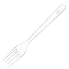  Вилка одноразовая пластиковая 180 мм, прозрачная, комплект 48/50 шт., кристалл, laima, 602653 | Вилки одноразовые