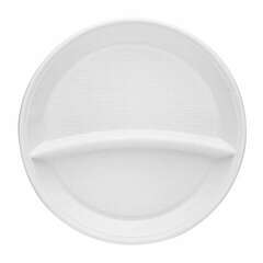 Одноразовые тарелки 2-х секционные комплект 100 шт. 210 мм, белые, пс, холодное/горячее, laima бюджет, 608770 | Тарелки одноразовые