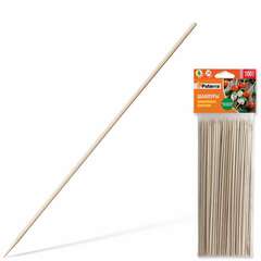  Шампуры для шашлыка paterra, комплект 100 шт., 200 мм, d=3 мм, бамбуковые, 401-697, 401697 | Шампуры и пики для канапе, шашлыка