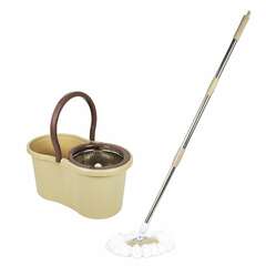  Комплект для уборки: швабра, ведро 7 л/5 л с отжимом центрифуга, 2 насадки, бежевый, laima, 607488 | Комплекты для уборки (швабра и ведро с отжимом)