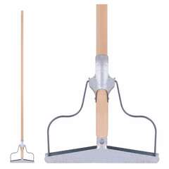  Швабра для пола с металлическим зажимом, деревянный черенок 120 см, рабочая часть 20 см, шва 094 | Швабры для пола