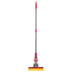  Швабра самоотжимная, роликовый отжим, насадка pva 27 см, телескопический черенок 70-125 см, laima, 603596 | Швабры для пола