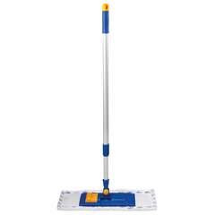  Швабра с флаундером 40 см, телескопический черенок 130 см, резьба 1,6 см, микрофибра/абразив (тип к), laima, 601462 | Швабры для пола