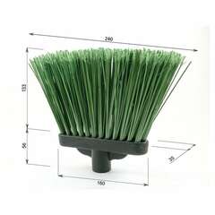  Метла синтетическая плоская "мишель" ширина 24 см, высота 18,9 см, без черенка, еврорезьба, laima expert, 605370 | Щетки, метлы, пипидастры