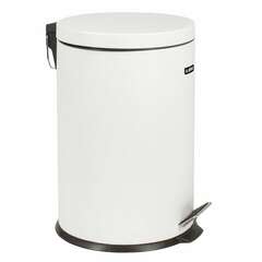  Ведро-контейнер для мусора (урна) с педалью laima "classic", 20 л, белое, глянцевое, металл, со съемным внутренним ведром, 604949 | Контейнеры и ведра для мусора