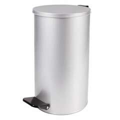  Ведро для мусора с педалью, усиленное, титан, 20 литров, серое, оцинкованная сталь | Контейнеры и ведра для мусора