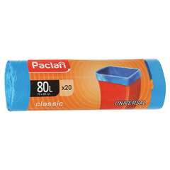  Мешки для мусора 80 л, синие, в рулоне 20 шт., пнд, 12 мкм, 70х90 см, paclan "classic", 402054 | Мешки для мусора универсальные