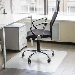  Коврик защитный напольный brabix, полипропилен, 90х120 см, матовый, толщина 1,2 мм, 606622 | Защитные покрытия