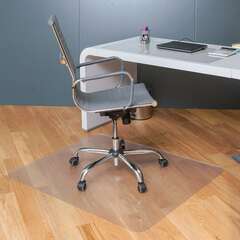  Коврик защитный напольный brabix, поликарбонат, 90х120 см, шагрень, толщина 1,8 мм, 604850 | Защитные покрытия