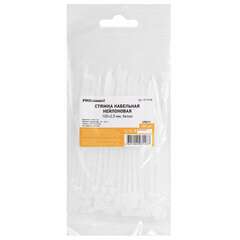  Хомуты (стяжки), нейлоновые, 2,5 мм х 100 мм, комплект 100 шт., белые, европодвес, 57-0100 | Хомуты (стяжки)