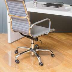  Коврик защитный напольный brabix, поликарбонат, круг диаметр 100 см, глянец, толщина 1 мм, 604849 | Защитные покрытия