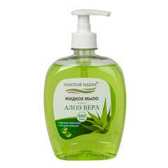  Мыло жидкое 500 г золотой идеал "алоэ-вера", дозатор, 606785 | Мыло жидкое
