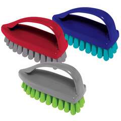  Щетка для одежды/обуви, средняя, 7,5х10,5х4,5 см, пластик, цвет ассорти, "утюжок", york, 40020 | Щетки для обуви и одежды