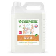  Мыло жидкое 5 л synergetic "миндальное молочко", гипоаллергенное, биоразлагаемое, 105506 | Мыло жидкое