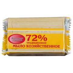  Мыло хозяйственное 72%, 200 г (меридиан) "традиционное", в упаковке | Мыло хозяйственное