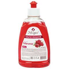  Мыло жидкое 300 мл, мелодия "малина", пуш-пул, 604784 | Мыло жидкое