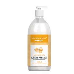  Мыло-крем жидкое 1 л, золотой идеал "молоко и мёд", дозатор, 609427 | Мыло жидкое