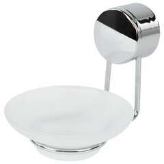  Держатель для мыла (мыльница) laima, круглый, хромированная сталь/стекло, крепление к стене, 607435 | Мыльницы, стаканы для туалетных принадлежностей