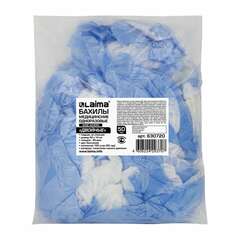  Бахилы комплект 100 штук (50 пар), двойные (со стелькой), 40х14 см, 40 мкм, 4 г, пнд, laima, 630720 | Бахилы