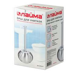  Ерш для унитаза laima, с подставкой в форме шара, нержавеющая сталь, матовый, 601617 | Ершики для унитаза