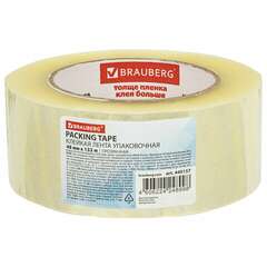  Клейкая лента упаковочная 48 мм х 132 м прозрачная, толщина 45 микрон, brauberg, 440157, 85 | Упаковочные клейкие ленты