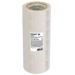  Клейкие ленты упаковочные 48 мм х 120 м, комплект 6 шт., прозрачные, 40 микрон, staff big pack, 440180 | Упаковочные клейкие ленты