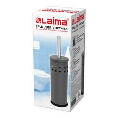  Ерш для унитаза laima, с подставкой, металл, серый, матовый, 604961 | Ершики для унитаза