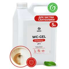 Средство для уборки сантехнических блоков 5,3 кг grass wc-gel, кислотное, гель, 125203 | Средства для чистки ванных и туалетных комнат