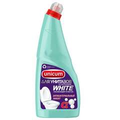  Средство для чистки унитазов и сантехники с гипохлоридом unicum, 750 мл, "white", дезодорирующий эффект | Средства для чистки ванных и туалетных комнат