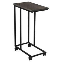  Стол журнальный brabix "loft ct-001", 450х250х680 мм, на колёсах, металлический каркас, цвет морёный дуб, 641859 | Столы журнальные и сервировочные