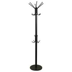  Вешалка-стойка sht-cr450, 1,86 м, диск 37 см, 6 крючков + 4 дополнительных, металл/мрамор, черная, в1-50 | Вешалки-стойки