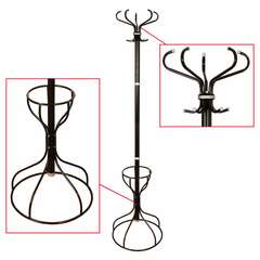  Вешалка-стойка ажур-3ф, 1,9 м, основание 46 см, 5 крючков+место для зонтов, металл, черная | Вешалки-стойки