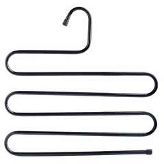  Вешалка для брюк и одежды "змейка", 5 секций, размер 34х36 см, черная, brabix, 608463 | Вешалки-плечики