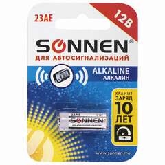  Батарейка sonnen alkaline, 23а (mn21), алкалиновая, для сигнализаций, 1 шт., в блистере, 451977 | Батарейки