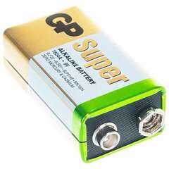  Батарейка gp super, крона (6lr61, 6lf22, 1604a), алкалиновая, 1 шт., в пленке, 1604a-5s1 | Батарейки