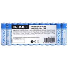  Батарейки алкалиновые "мизинчиковые" комплект 12 шт., cromex alkaline, aaa (lr03, 24a), спайка, 456259 | Батарейки