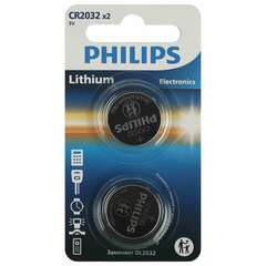  Батарейки комплект 2 шт., philips lithium, cr2032, литиевые, блистер, б0062716 | Батарейки